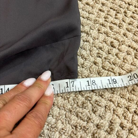 Ladies Club Monaco Brand 100% Silk Dark Grey Slip Dress Size 6 - Picture 12 of 14